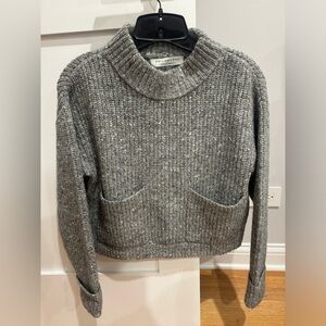 PHILOSOPHY DI LORENZO SERAFINI KNIT SWEATER GREY Melange SIZE 2